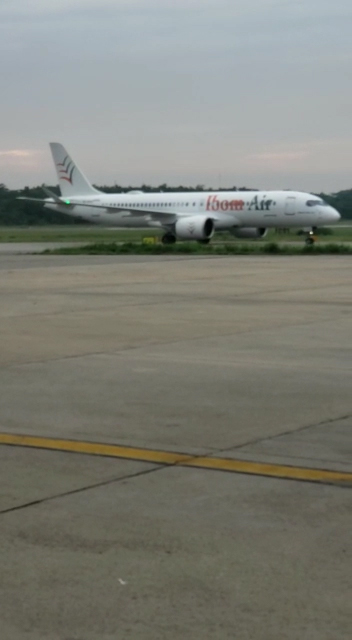 Ibom AIr A220 arrival Lagos