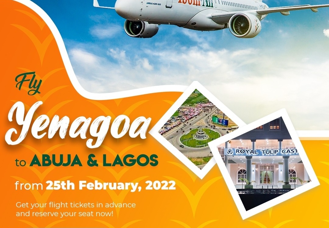 Fly Yenagoa to Abuja and Lagos