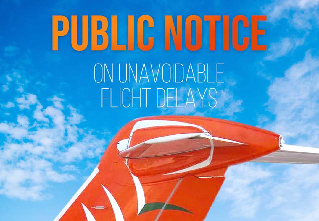 Public Notice of Unavoidable Flight Delays